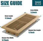 VOISEN Floor Register 4x10, 6 Pack Brown Floor Vent Covers, Heavy Duty Steel Walkable Floor Vents,Vent Covers for Home Floor