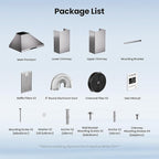 Wall Mount 36 Inch Range Hood 900 CFM, Ductless/Ducted Convertible Kitchen Hood, 3-speed Gesture Sensing & Touch Control, Stainless Steel Kitchen Vent Hood with Permanent Baffle Filters