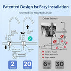 iSpring US31 Under Sink Water System, NSF Certified 3-Stage Water Filters, Reduces PFAS, Chloramine, Chlorine and More, Tankless Water Filter System with Faucet