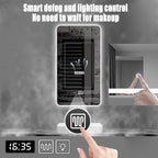 Bathroom Mirror with LED Lights, Backlit Illuminated Bathroom Mirror Wall Mounted Multifunction Vanity Mirror with 3 LED Light Color Dimmable and Demister Pad,(A,H75*W100CM/H29.5*W39.3IN)