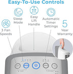 Pure Enrichment PureZone Elite Air Purifier and Filter Bundle - True HEPA Large Room Tower with Air Quality Monitor, 4 Stage Filtration and UV-C Light, Helps Destroy Bacteria, Smoke, Pollen & Dust