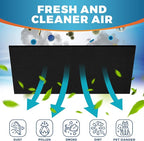 Activated Carbon Air Vent Filters for Home - 4" x 12" Dust Control Floor Vent Filters - Air Filter Freshener for Home Vents to Purify Indoor Air and Homes - Register Filters for Floor Vents (24-Pack)