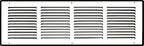 [2 Pack] Fits 24x6 Duct Opening | Steel Return Air Grille by Handua | Vent Cover Grill for Sidewall and Ceiling | White | HVAC Cold Air Intake Grille | Outer Dimensions: 25.75"W X 7.75"