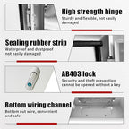 Electrical Box 20 x 12 x 10 Inch Indoor Outdoor Electrical Enclosure Box Steel Junction Box Wall Mounted Universal Electrical Project Box with Safety Locks and Mounting Plates