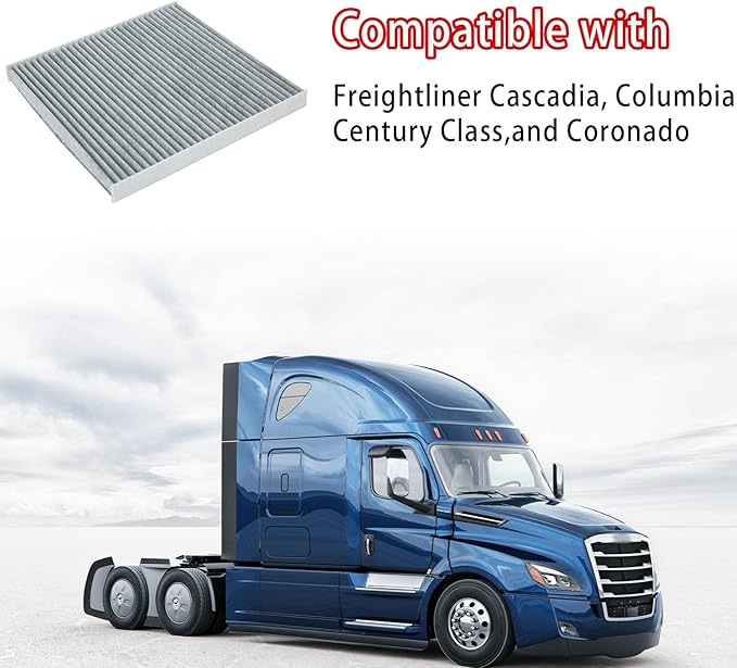 P609422 cabin air filter with Activated Carbon Compatible with Freightliner Cascadia, Columbia,and Coronado Replaces AF26235, PA4857, P609422, wix 24318, CAF24003, PA10181(set of 4)