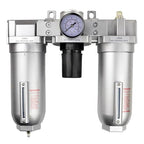 1" HEAVY DUTY COMBINATION FILTER REGULATOR LUBRICATOR AIR LINE PARTICULATE FILTER MOISTURE TRAP LUBRICATOR OILER REGULATOR CLEAN AIR TOOLS