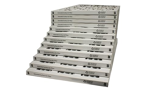 Assigned by Sterling Seal & Supply, (STCC) HI-16x24x2x12CS.DSC 16x24x2, Furnace Air Filter, Purolator Hi-E 40 Extended Surface, Mechanical MERV 8, 15-3/8"L x 23-3/8"H x 1-3/4"D - DSC (Pack of 12)