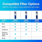 3M Aqua-Pure Whole House Sanitary Quick Change Water Filter System AP904, Reduces Sediment, Chlorine Taste and Odor, and Scale, Heavy Duty, 100,000 Gallon