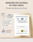 Waterdrop DLA Under Sink Water Filter, No Drilling Required, Reduces Chlorine, PFAS, Bad Taste/Odor, Under Sink Water Filtration System, 11000 Gallons, Life Indicator, 2 Stage, Quick Change