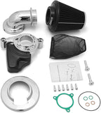 Big Sucker cone Air filter intake for harley air Cleaner Sportster Softail fatboy heritage dyna touring street road king Glide (Nake - Chromed, TypeD : Touring M8 17-UP, Softail 18-UP)