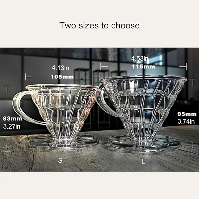 Cone Shape Coffee Filter Cup with Comfortable Grip Portable Dripper Household Hand Brewed Maker Coffee Filter