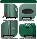 THUNDERBAY 60 Gallon Collapsible Rain Barrel, Portable Rain Barrels to Collect Rainwater from Gutter, Rainwater Collection System, Water Storage Tank Catcher Container with Filter Spigot