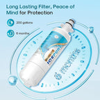 ICEPURE Alkaline ADQ36006101 Refrigerator Water Filter and Air Filter Replacement for LG LT700P, Kenmore Elite 46-9690, FML-3, ADQ36006102, RWF1052, CLCH106, RWF1200A, LFX28968ST, Enhances PH, 3Pack