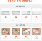 4 x 10 Inch Air Filter for Home Ceiling Thick 12-Pack, ULTRA GREEN Floor Vent Filters Replacement for Register Work in Indoor Home Air Purifier, Air Conditioner 4" x 10" (White)