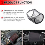 Universal Air Filter Cover, Air Filter Wrap for Motorcycle Car Air Intake Filter Protective Cover Dustproof Waterproof Universal Accessories (Filter S), Pack of 2