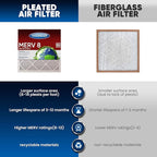 10x20x1 MERV 8 Air Filters 6-Pack, Actual Size 9.7" x 19.7" x 0.75" – Compatible with HVAC, Air Conditioners & Furnaces– High Particle Capture & Smooth Airflow
