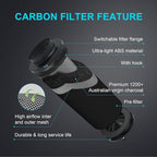 iPower 6 Inch Air Carbon Filter Odor Control with Premium Australia Virgin Charcoal for Inline Fan, Indoor Grow Tent, Hydroponics, Reversible Flange, Prefilter Included, Black