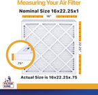 Filter King 16x22.25x1 Air Filter | 12-PACK | MERV 13 HVAC Pleated A/C Furnace Filters | MADE IN USA | Actual Size: 16 x 22.25 x .75"