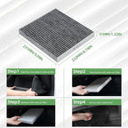 CF10134 Cabin Air Filter With Activated Carbon Replacement Compatible with Honda Civic Crosstour Acura CR-V Odyssey Accord Legend CSX ILX MDX RDX RLX TLX TSX ZDX AT134(2 Pack)