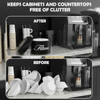 Black Basket Coffee Filter Holder With Lid - Round Container for Counter Storage - Rustic Farmhouse Bar Accessories Decor