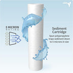 AquaticLife 10-Inch Sediment Water Filter Replacement Cartridges Kit (Carbon Plus Chloramine)