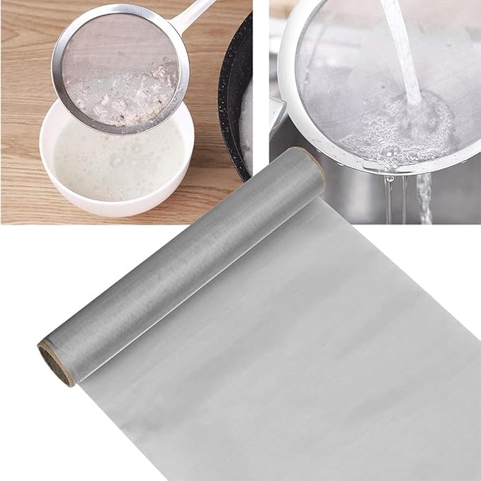 60 Mesh 120 Mesh Stainless Steel Wire Cloth Roll, 304 Tight Weave Screen Fabric for Vent Cover and Airflow Filtration