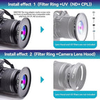 55mm Lens to 67mm Camera Lens Adapter,55mm to 67mm Filter Step-up Ring Adapter Ring,Compatible All 67mm Filter Accessory