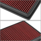 DNA Motoring AFPN-207-RD Washable Drop In Panel Air Filter Enhance Engine Performance Power & Acceleration Improve [Compatible with 17-19 Elantra / 18-20 Kona / 19-20 Veloster / 19 Fort / 20 Soul ]
