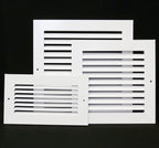 HVAC Premium 10" X 10" Aluminum Return Filter Grille for 1" Filter - Easy Airflow - Linear Bar Grilles [Outer Dimensions: 12.5"w X 12.5h"]
