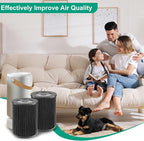 2 Pack Air Pro PECO-HEPA Filters Replacement Compatible with Molekule Tri-Power Air Pro Air Purifiers, 3 in 1 Efficient Filtration System with Activated Carbon