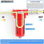 TAILONZ PNEUMATIC 0-150PSI 1/2 Inch NPT Aluminum Alloy Carbon Desiccant Air Dryer, Compressor Air Dryer, Water Vapor Separator, Polyethylene Bowl