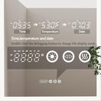 LUVODI Lighted LED Bathroom Mirror: 36x24IN Arched Dimmable Wall Lighted Vanity Mirror with Time Temperature Dispaly - Modern Vanity Mirrors with Backlit Anti-Fog Smart Switch for Hotel Bedroom