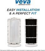 VEVA Pre-Filter Replacement Compatible with Hamilton Beach 04383, 04384, 04386 Air Purifier - 6 Pack - Smoke and Odor Eliminator Carbon Filters
