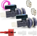 2 Set PVC Rain Barrel Diverter Kit Rain Barrel 3/4 Inch Spigot Kit with Bulkhead Fitting, Hose (25mm/1" + 16mm/0.63") Adapter, Hole Saw, Ball Valve, Clamps, Thread Seal Tape