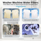 FA20 Brass Sediment Filter, Reusable Washer Water Filters, Traps Sand, Rust, 40 Micron Inline Water Filters for Washing Machines, Shower, Well