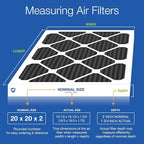 Nordic Pure 20x20x2 (Actual Size: 19 1/2 x 19 1/2 x 1 3/4) Pure Carbon Pleated Odor Reduction Merv 8 Furnace Filters 12 Pack
