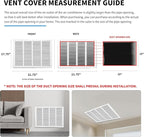 20x16 Air Return Grille(Duct Opening Size),Air Return Vent Cover,Flat Vent Cover,Rejillas De Aire Acondicionado Para Casa,Return Air Grilles,Outer Dimensions:21.75"Wx17.75"H(20"W x 16"H, Duct Opening)