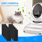 16PCS 2X Thicker Carbon Filters Compatible with Litter-Robot 3, 0.6'' Activated Carbon Litter Box Filter Compatible with Litter-Robot 3 Self Cleaning Cat Litter Box Filters Accessories