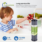 AQUALINK CTO10, 1 Micron 2.5" x 10" Whole House Carbon Water Filter Cartridge Replacement for Countertop Water Filter System, Dupont FXWTC, WFPFC8002,WFPFC9001, SCWH-5,WHEF-WHWC,AMZN-SCWH-5