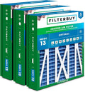 Filterbuy 24.5x27x5 Air Filter MERV 13 Optimal Smoke & Allergy Defense (3-Pack), Pleated HVAC AC Furnace Filters for Trane, American Standard, Honeywell, and More (Actual Size: 24.06 x 26.13 x 4.97)