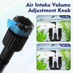 AQQA Electric Sponge Filter for Aquarium – Quiet USB Powered Breeding & Shrimp Filter with Bio Ceramic Media, Adjustable Air Intake & 360° Rotatable Outflow (110V Adapter Included) (S)