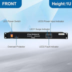 10 NEMA 5-15R Outlet Surge Protector PDU, 120V 15A 3600J 10KA, 1U Rack Mount Power Strip for Network Server Racks, AV Equipment, & More - 14AWG 6ft Cord