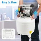 750W 40L Dental Medical Oil-Free Air Compressor, 115PSI 165L/min All-Copper Motor Portable Silent Oil-Free Air Compressor Detachable Air Compressor For Dental Equipment Spray Guns Nail Guns