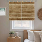 Vintage Western Kitchen Curtains 45 Inch Length, Short Cafe Window Curtains Tab Top, Rustic Farmhouse Wooden Grain Barn Door Light Filtering Window Treatments Tier Drapes 27.5"x45" 2 Panel
