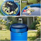 4 Pcs Rain Barrel Mesh Cover, 23.6 inch Water Collection Bucket Net with Adjustable Drawstring, Filter Screen for Outdoor Garden Rain Barrel Accessories, Prevent Fallen Leaves From Entering The Bucket