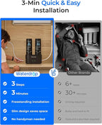 Waterdrop DLB Under Sink Water Filter, Reduces Chlorine, Chloramine, PFAS, Bad Taste, Under Sink Water Filtration System with Separate Faucet,Water Filter for Sink Faucet,Life Indicator, Quick Change