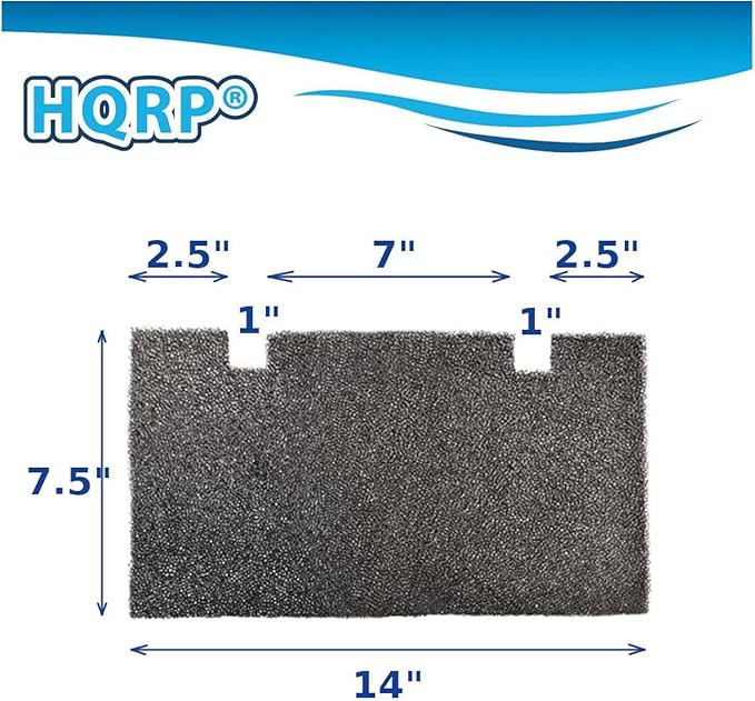 HQRP 4 pcs Foam Air Filter Compatible With Dometic Duo Therm Brisk Air 57908, 57912, 57915, 59016, 59136 Series Roof Top Air Conditioners & Heat Pumps