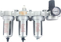 1/2" NPT MID FLOW 4 Stages Filter Coalescing Desiccant Dryer Regulator System For Compressed Air Lines, Poly Bowls, Great For Paint Spray And Plasma Cutter (AUTO DRAIN)