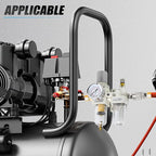 MEANLIN Air Compressor Moisture Filter, AC2010 Air Line Filter, 1/4" NPT Inlet with 150 PSI Gauge and Valve Shut Off Switch for Air Tools and Spray Paint Gun