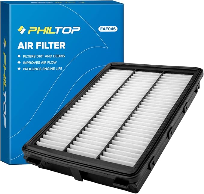 PHILTOP Engine Air Filter CA12065 Replacement for Hyundai & Kia Models - Tucson 2016-2021, Sportage 2017-2022, 1.6L 2.0L 2.4L, Rigid Panel